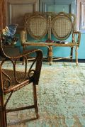 Tapis Wall noué main en laine/fibre bambou oxyde 200x300 - Toulemonde Bochart