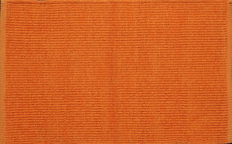 Tapis de bain Trendy tissé main en coton orange 60x90 - Toulemonde Bochart