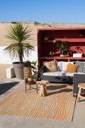 Tapis outdoor Petra tufté main en polyester beige 170x240 - Toulemonde Bochart