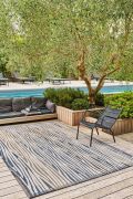 Tapis outdoor Petra tufté main en polyester nuit 170x240 - Toulemonde Bochart