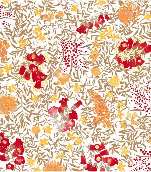 Nappe Mimosa rouge coton enduit non ourlée 120x120 - Fleur de Soleil