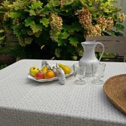 Nappe Mosaïque Sable coton enduit non ourlée 120x120 - Fleur de Soleil