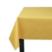 Nappe Unis curry coton enduit ourlée 160x240 - Fleur de Soleil