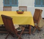 Nappe Unis jaune coton enduit non ourlée 120x180 - Fleur de Soleil