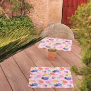 Set de table Fruits coton enduit ourlé 45x35 - Fleur de Soleil