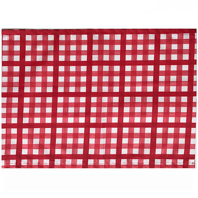 Set de table Vichy rouge coton enduit ourlé 45x35 - Fleur de Soleil