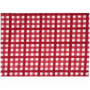 Set de table Vichy rouge coton enduit ourlé 45x35 - Fleur de Soleil