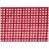 Set de table Vichy rouge coton enduit ourlé