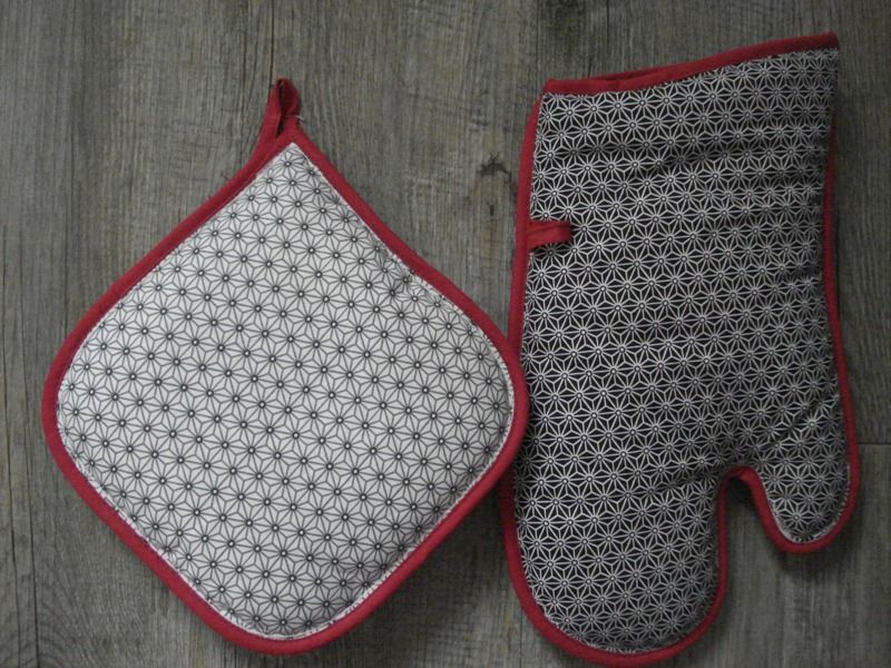 Manique et gant de four Sibérie coton/polyester - Art de la table