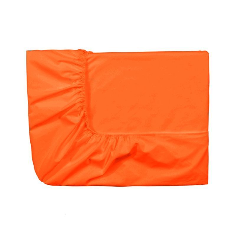 Drap housse uni Triumph Mandarine satin de coton TPR 2x80x200 - Essix Home Collection