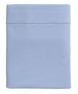 Drap plat Triumph Line bleu Provence satin de coton 240x300 - Essix Home Collection