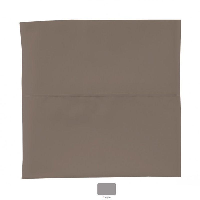 Drap plat uni Royal Line Taupe percale 240x300 - Essix Home Collection