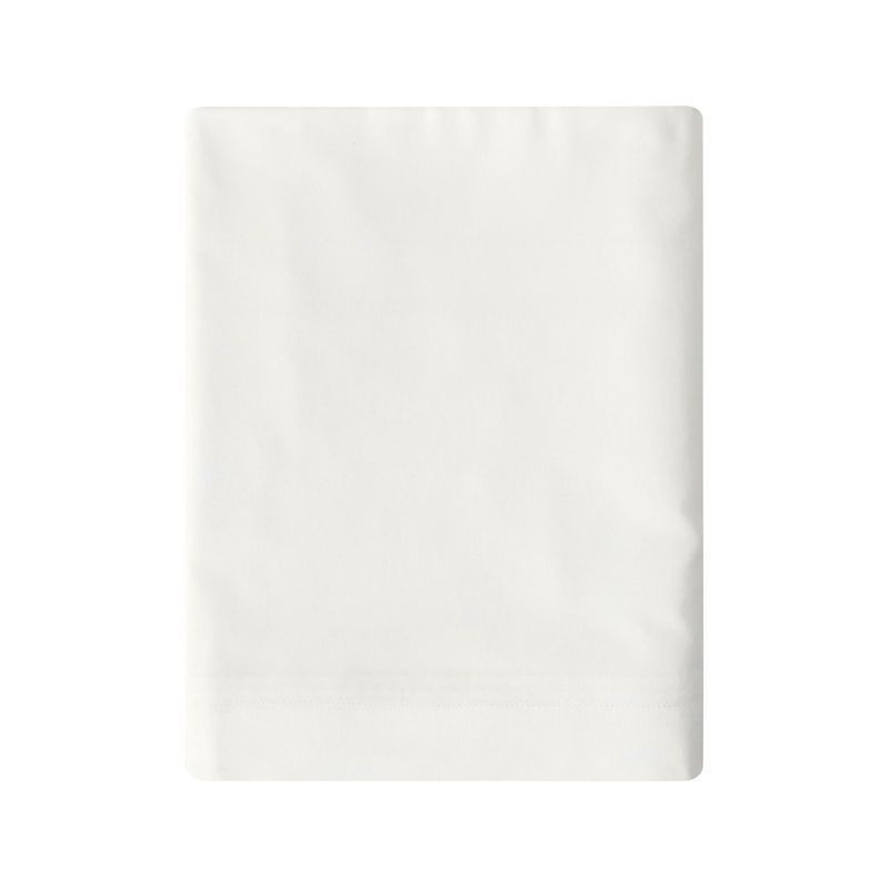 Drap plat uni Triumph Panna cotta satin de coton 180x290 - Essix Home Collection