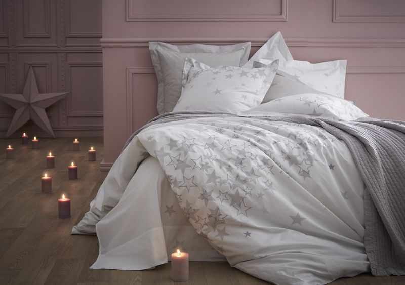 Housse de couette Voie lactée satin de coton 240x220 - Essix Home Collection