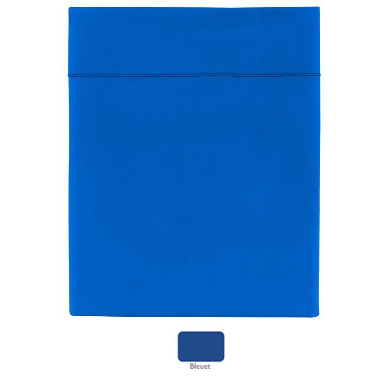 Housse de couette uni Royal Line Bleuet percale 200x200 - Essix Home Collection
