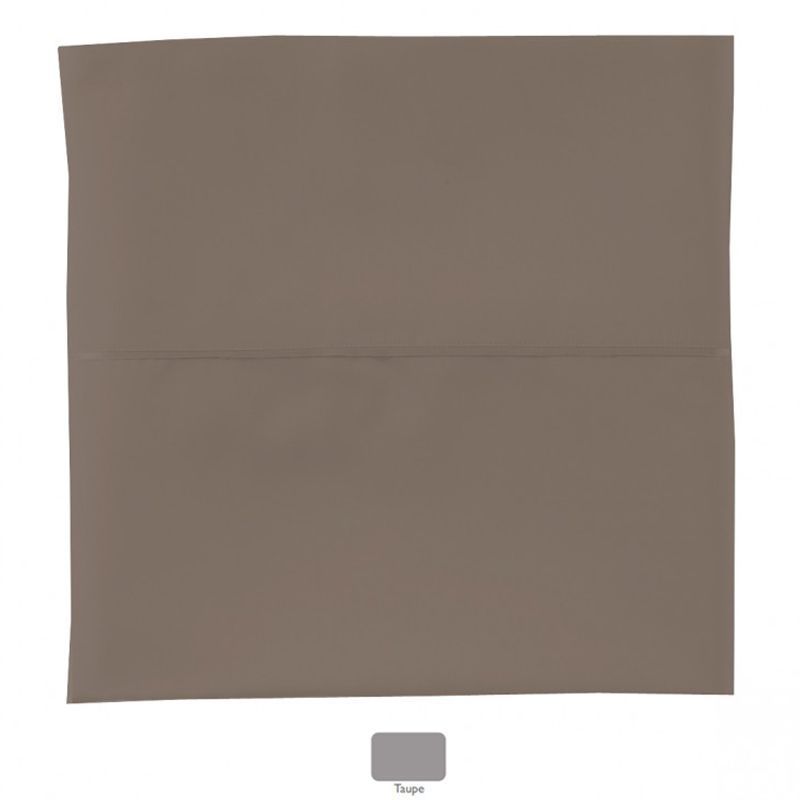 Housse de couette uni Royal Line Taupe percale 200x200 - Essix Home Collection