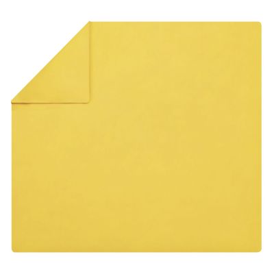 Housse de couette uni Royal Line jaune Jonquille percale 140x200 - Essix Home Collection