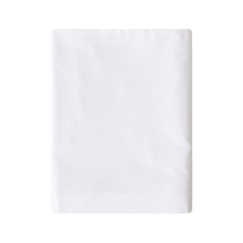 Housse de couette uni Triumph Blanc satin de coton 200x200 - Essix Home Collection