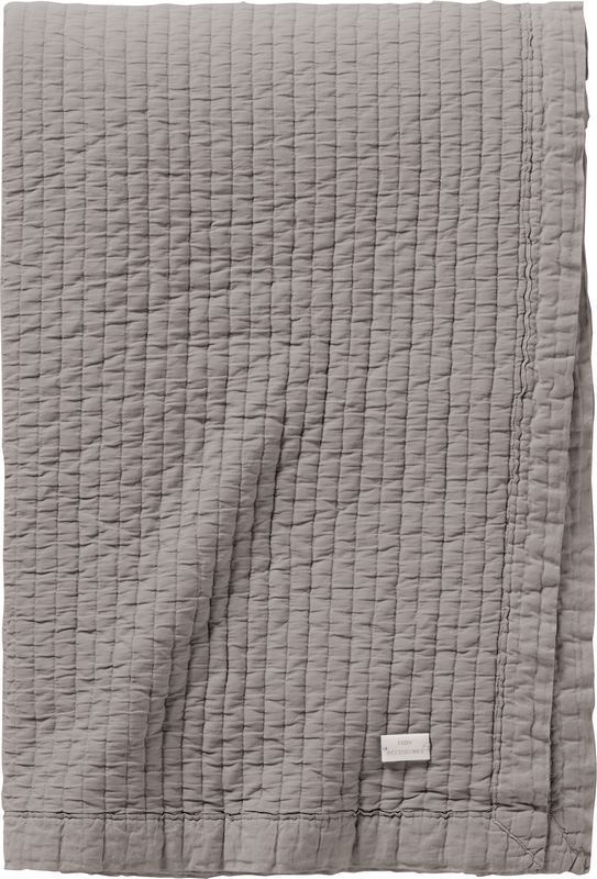 Jeté de lit Russia Taupe coton 260x240 - Essix Home Collection