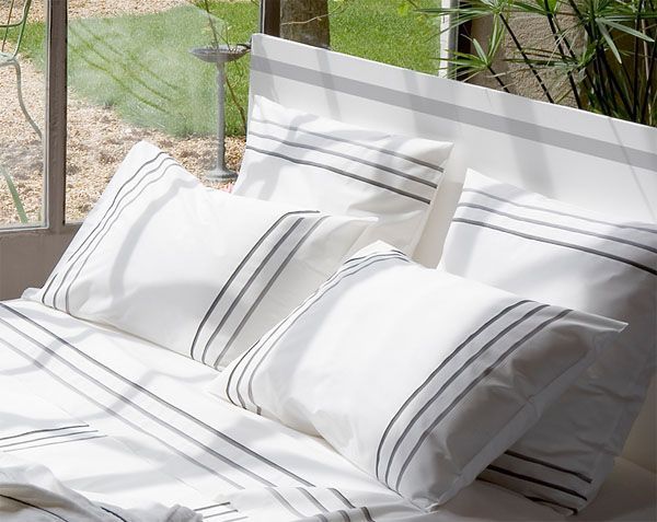 Taie d'oreiller Vendôme percale 64x64 - Essix Home Collection