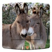 Interrupteur Déco des Cimes / Couple d'Ânes double poussoir - DKO Interrupteur