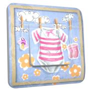 Interrupteur déco Baby Body Rose simple - DKO Interrupteur