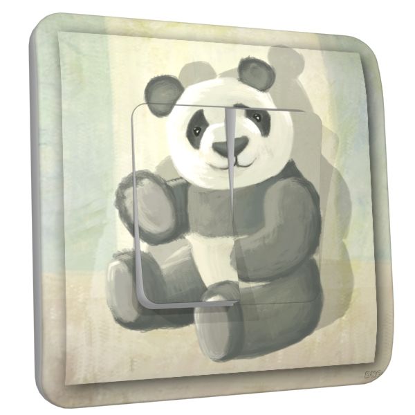 Interrupteur déco Bébé Panda double - DKO Interrupteur