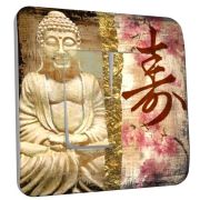 Interrupteur déco Bouddha zen double - DKO Interrupteur