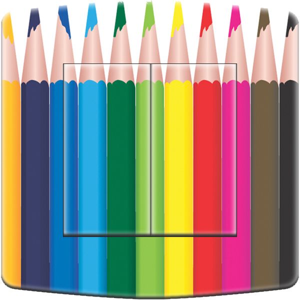 Interrupteur déco Crayons de couleur double - DKO Interrupteur