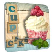 Interrupteur déco Cup Cake Chocolat /2 simple - DKO Interrupteur