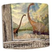 Interrupteur déco Diplodocus double poussoir - DKO Interrupteur