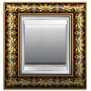 Interrupteur Déco Gewiss Cadre Baroque 2 Poussoir Décoration