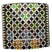 Interrupteur déco Mosaïque verte double poussoir - DKO Interrupteur