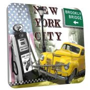 Interrupteur déco NY Yellow cab simple - DKO Interrupteur