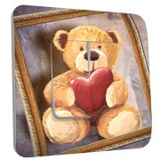 Interrupteur déco Ourson Coeur double - DKO Interrupteur