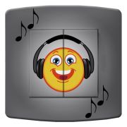 Interrupteur déco Smiley / Musique double - DKO Interrupteur