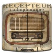 Interrupteur déco Vintage / Récepteur radio double poussoir - DKO Interrupteur
