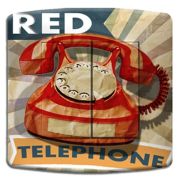 Interrupteur déco Vintage / Red Phone double poussoir - DKO Interrupteur