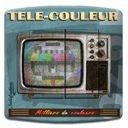 Interrupteur déco Vintage / Télé couleur double poussoir - DKO Interrupteur