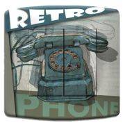 Interrupteur déco Vintage / Vintage Phone double poussoir - DKO Interrupteur