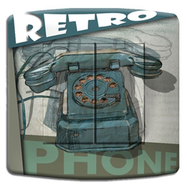 Interrupteur déco Vintage / Vintage Phone double - DKO Interrupteur