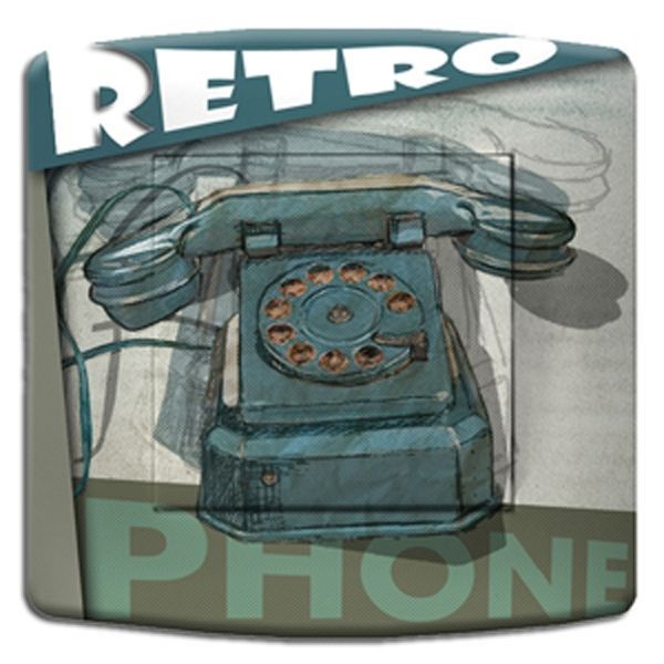 Interrupteur déco Vintage / Vintage Phone simple - DKO Interrupteur