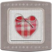 Interrupteur déco accroche coeur tissu poussoir - DKO Interrupteur