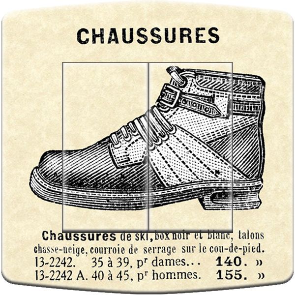 Interrupteur déco chaussures de ski double poussoir - DKO Interrupteur