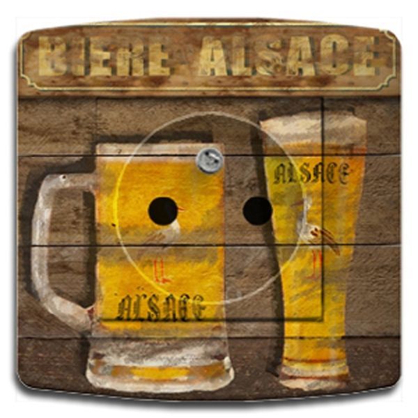 Prise déco Alsace / Bière 2 pôles + terre - DKO Interrupteur