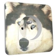 Prise déco Animaux / Husky 2 pôles + terre - DKO Interrupteur