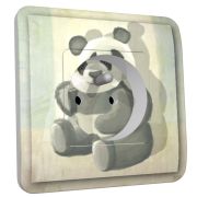 Prise déco Bébé Panda 2 pôles + terre - DKO Interrupteur