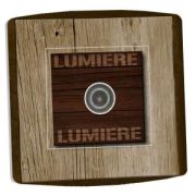 Prise déco Bois/Lumière TV - DKO Interrupteur