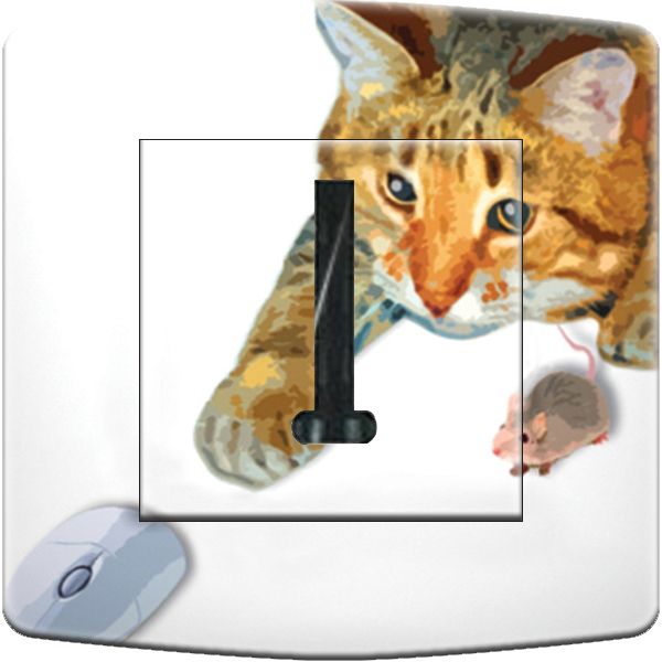 Prise déco Chat & souris téléphone - DKO Interrupteur