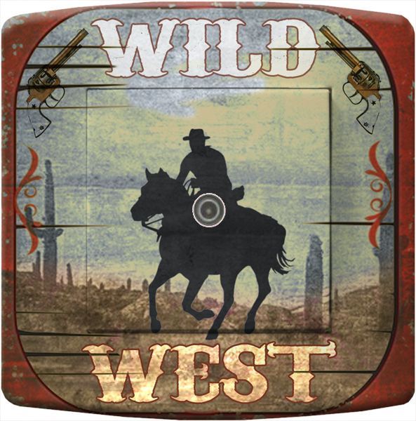 Prise déco Country / Cow-Boy wild west TV - DKO Interrupteur